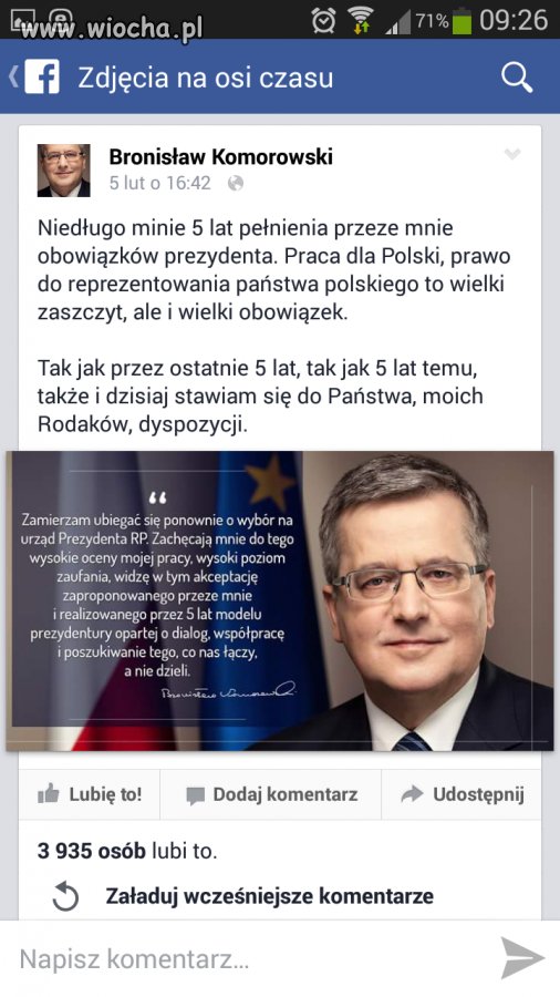 A mówił, że nie będzie kandydował