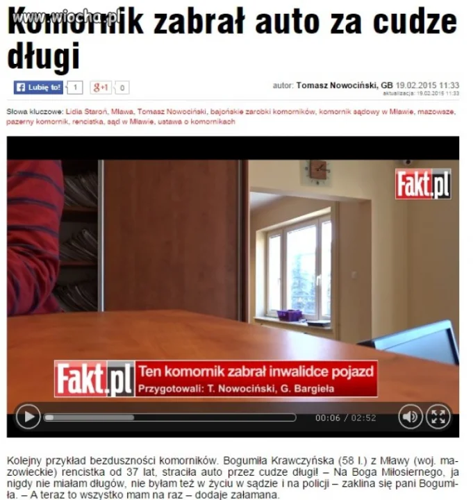 Komornik zabrał auto