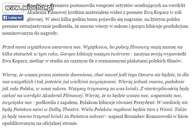 Nie mam nic do filmu choć dla mnie był nijaki