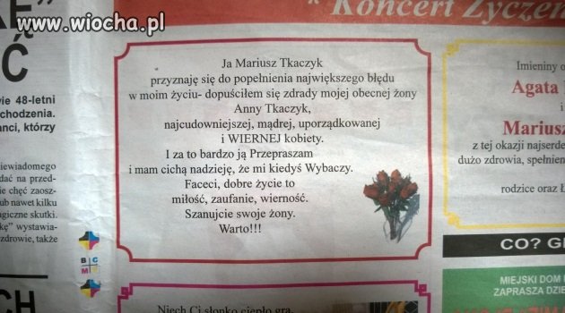 Szanujcie swoje żony