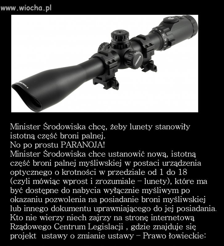 Minister Środowiska chce