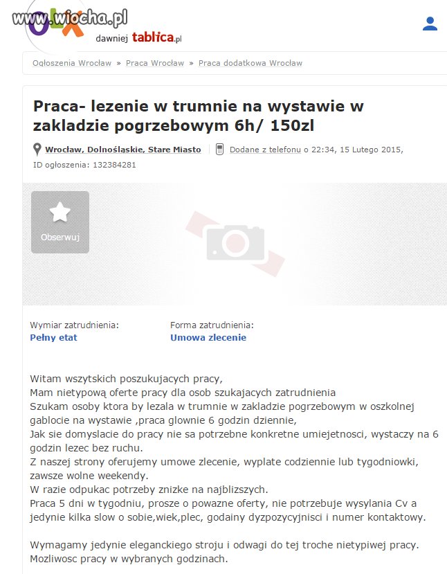 Jest praca!