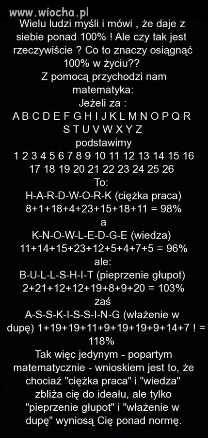 Dajesz z siebie ponad 100%?