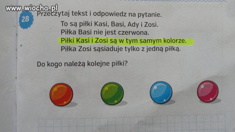 Zadanie dla 6 latka