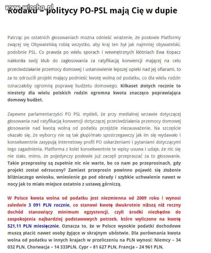 Wszyscy politycy nas tam mają 