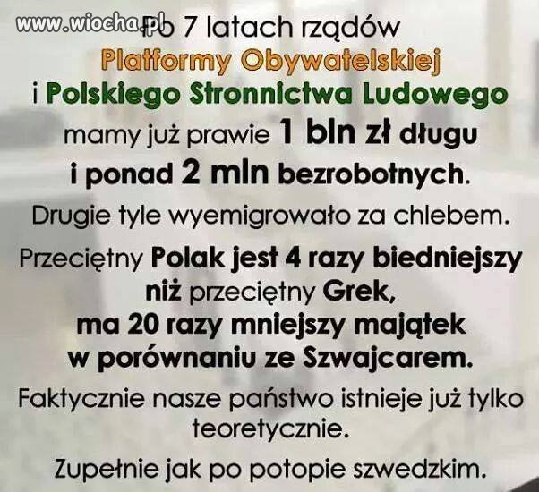 7 tłustych lat Platwormy i PSL!