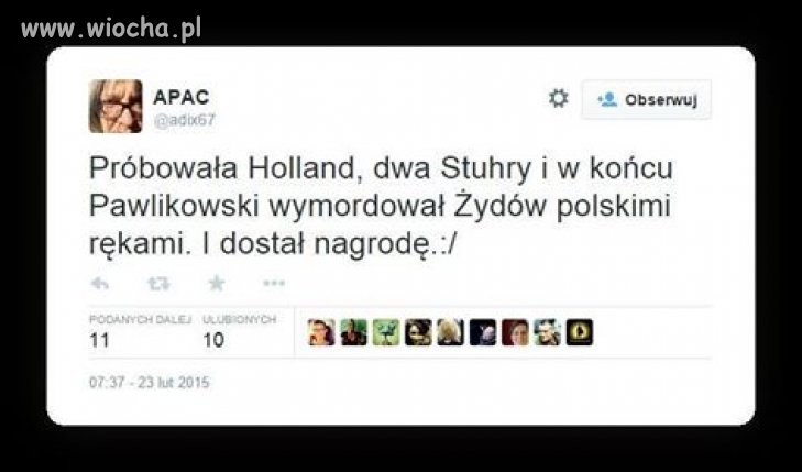 Oskar za fałszowanie historii