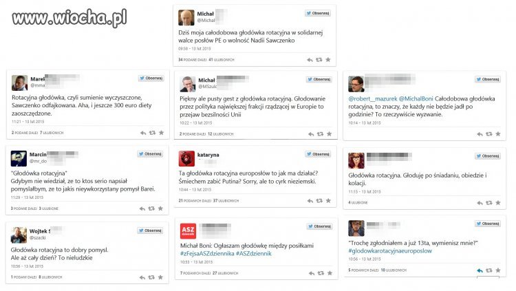 "Rotacyjna głodówka" Michała Boniego.