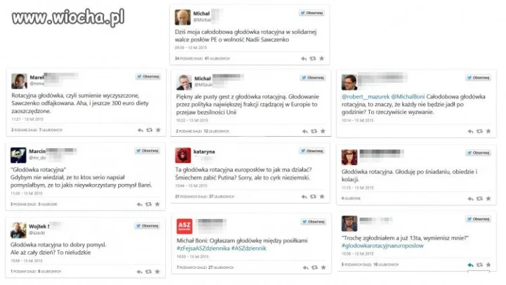 "Rotacyjna głodówka" Michała Boniego.