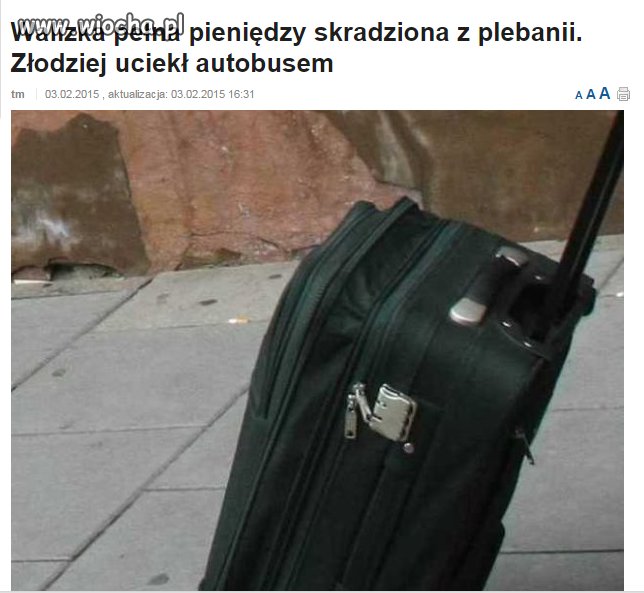 A w walizce było kilkadziesiąt tysięcy złotych