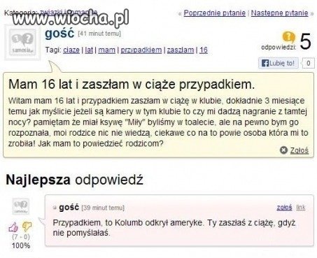 Miała 16lat jak zaszła przypadkiem w ciąże