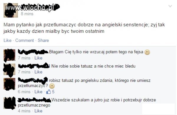 Chce zrobić tatuaż 
