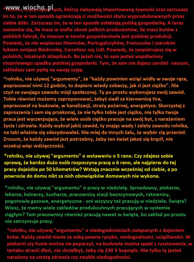 Szanowni rolnicy,