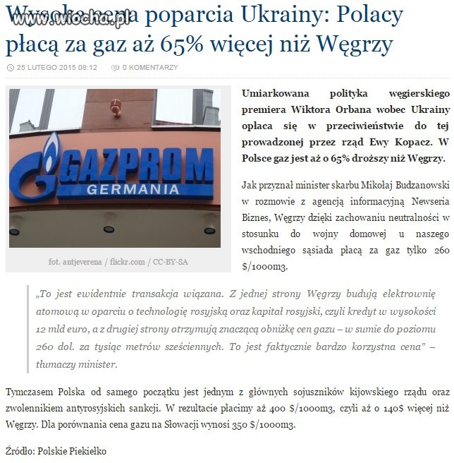 Wysoka cena poparcia Ukrainy: 