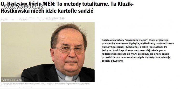 Ja też bym sobie nie życzył żeby jakieś pajace