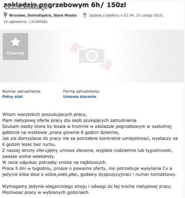 Praca od zaraz 