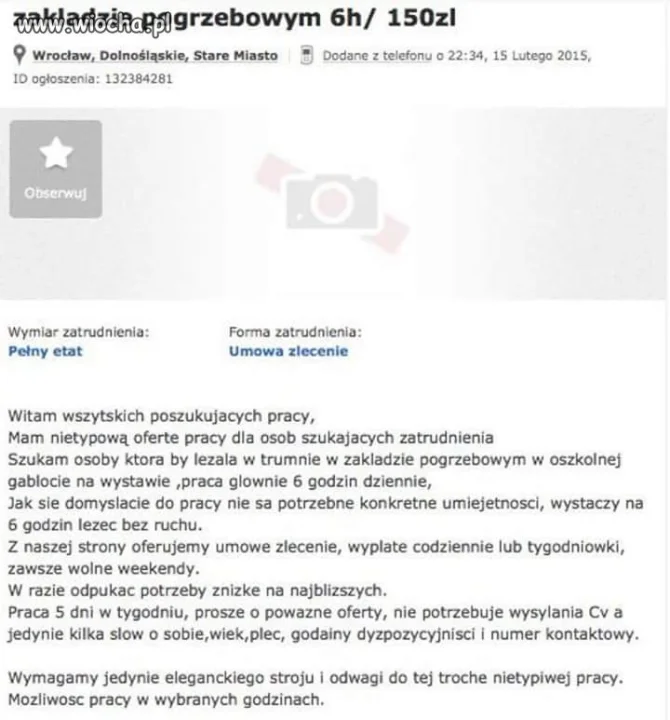 Praca od zaraz 