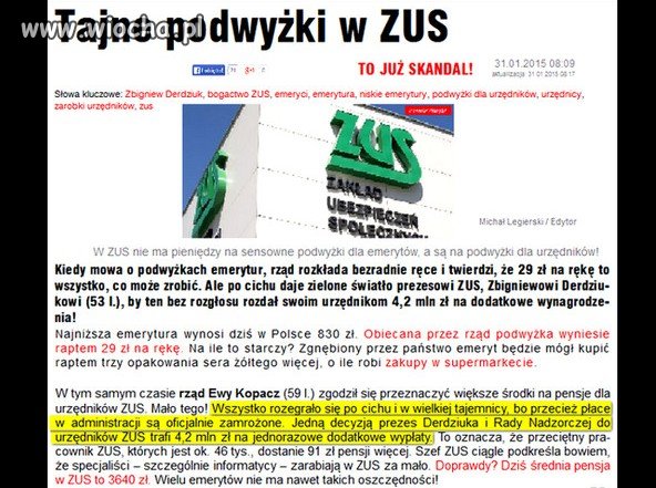 ZUS mega wiocha!!!
