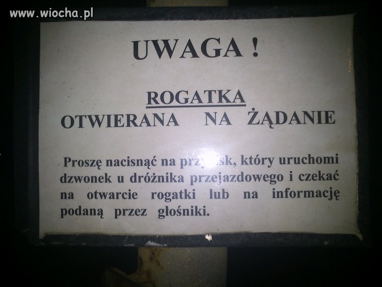 Zaskoczyło mnie po dojechaniu do przejazdu 