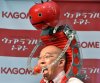 Robot podający pomidory miłośnikom biegania