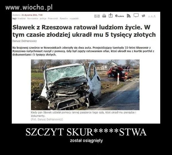 Aż trudno uwierzyć, że ludzie do takiego chamstwa 