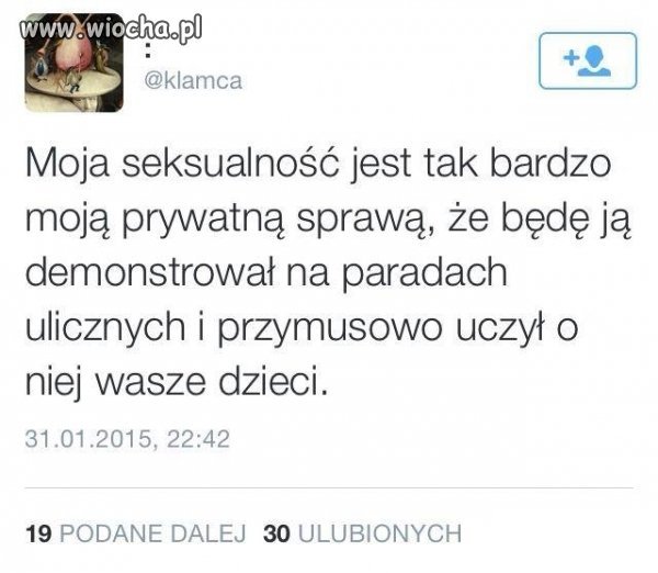 Tyle w temacie homosi i innych dewiantów