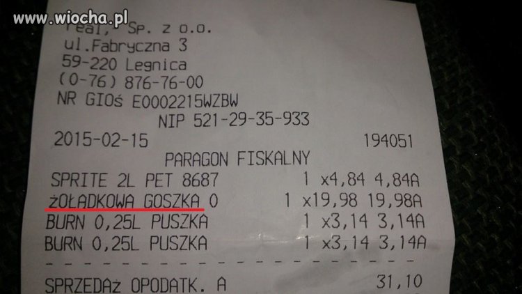 żOŁĄDKOWKA