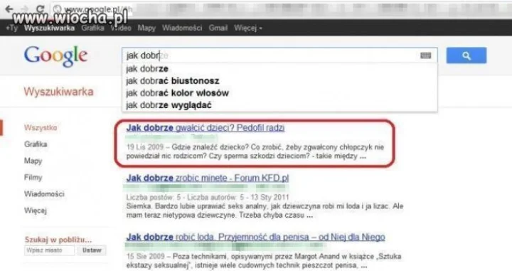 Google jest zboczone 