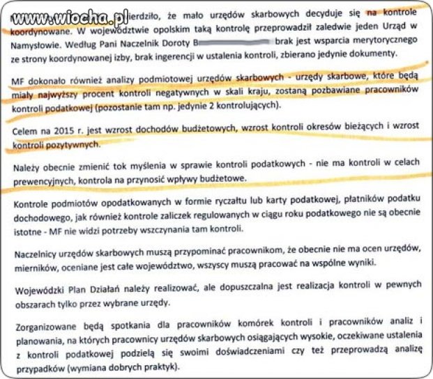 Wyciek notatki ze spotkania Izb Skarbowych