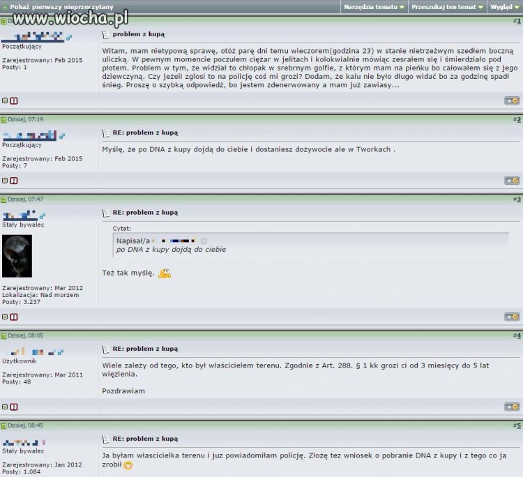 Tymczasem na forum z poradami prawnymi...