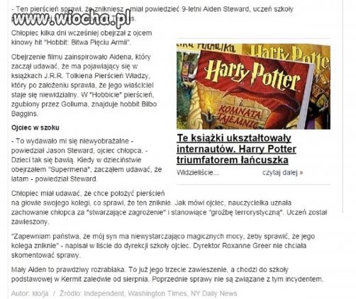 9-latek zawieszony za "groźby terrorystyczne"