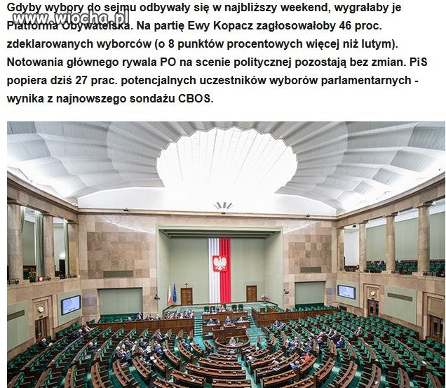 Kolejna afera w PO a poparcie w góre