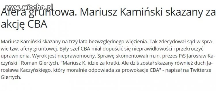 Wyrok jest nieprawomocny