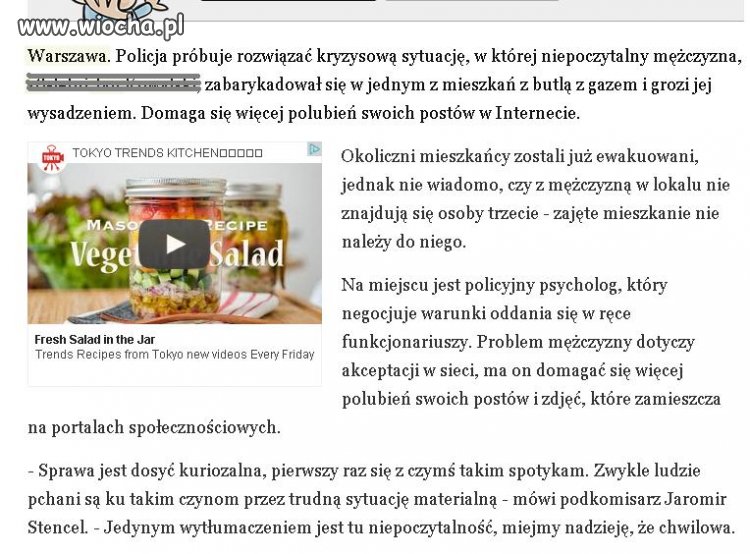 Nasz wioskowy kolega nie wytrzymał 