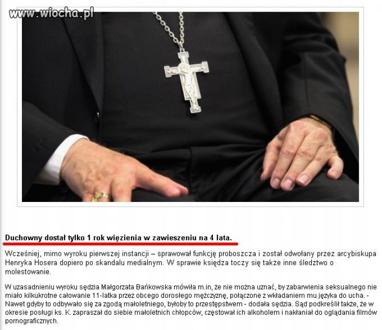 Rok w zawieszeniu dla pedofila!!!