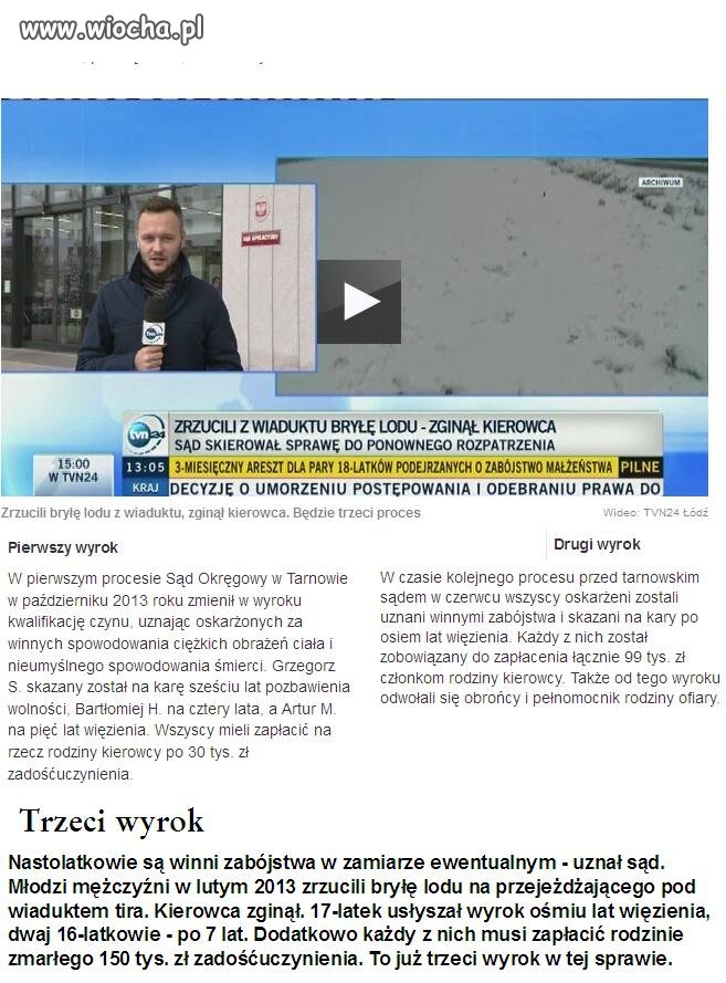 Pierwszy wyrok,2 wyrok, 3 wyrok może kur*a 4 ?