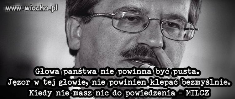No i prawidłowo powiedziane!