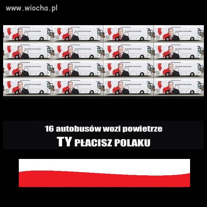 16 chujobosów po miastach się wozi