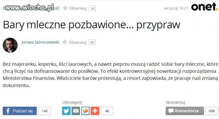 Bary mleczne bez przypraw