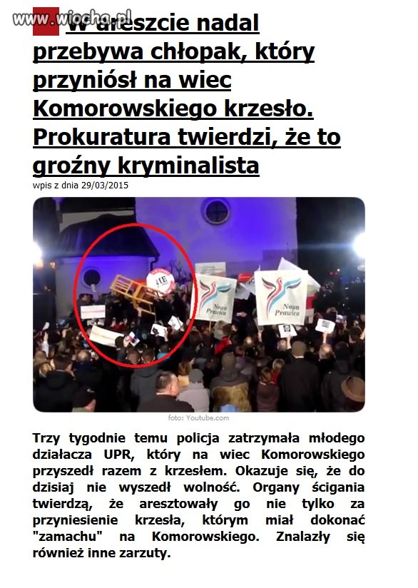 Faktycznie groźy kryminalista