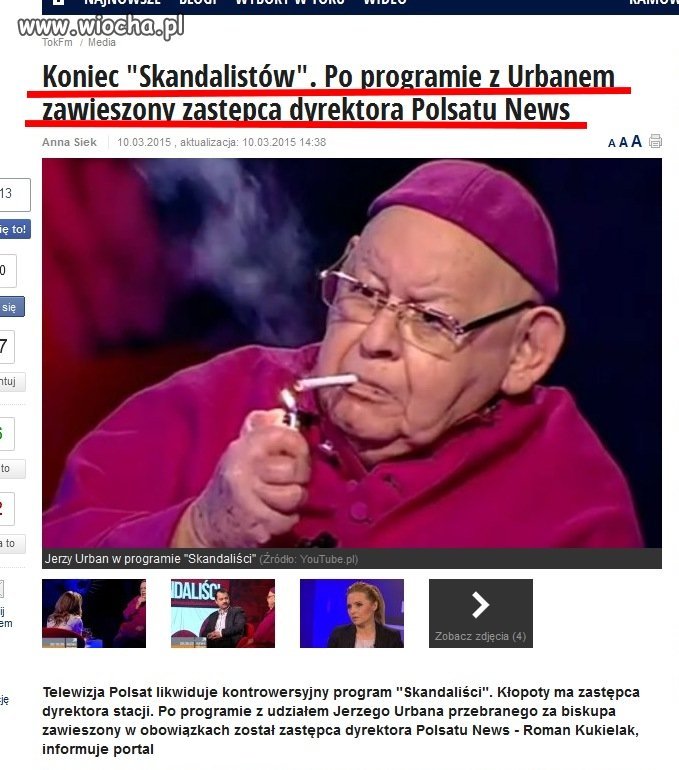 Powinni jeszcze "zawiesić" Urbana...