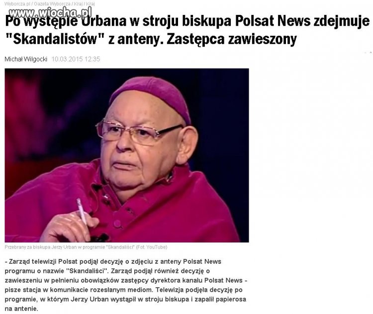 Wystarczył jeden telefon z episkopatu i głowy poleciały