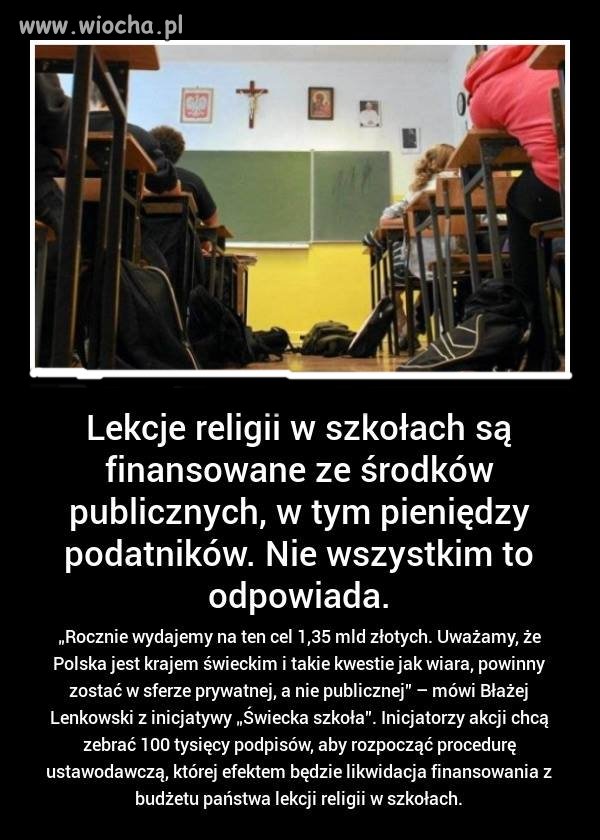 Religia pójdzie won ze szkoły (mam nadzieję)