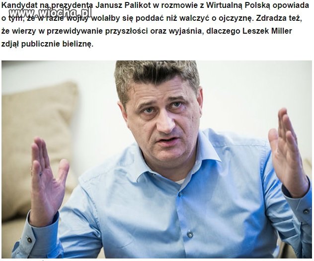 Palikot mega kandydat na prezydenta