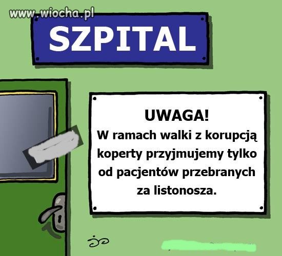 Ludzie nauczyli lekarzy brać łapówy 