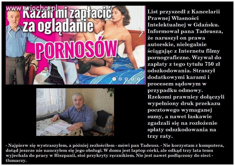 Kolejny sposób wyłudzania pieniędzy 