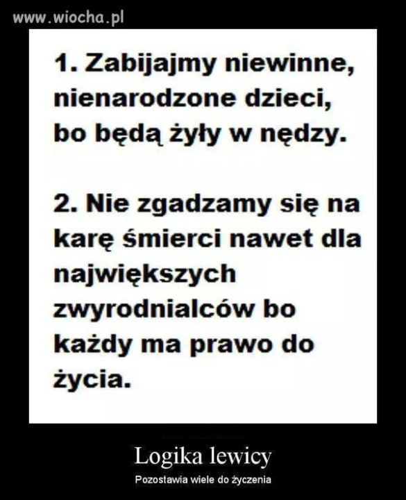 Lewacka logika...