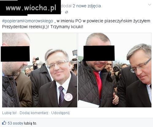 Wiceszef PO w Piasecznie witał Bredzisława...