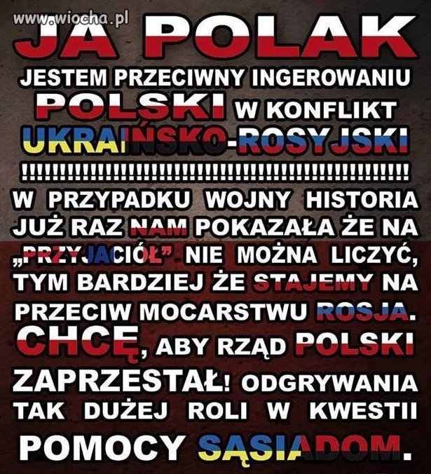 Nie reagujmy jak bandzior napada na sąsiada, 
