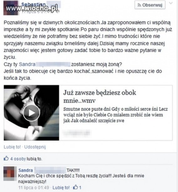 Nowoczesne zaręczyny.
